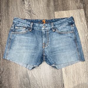 7 For All Mankind "A" Pocket Cropped Leg 28 Shorts